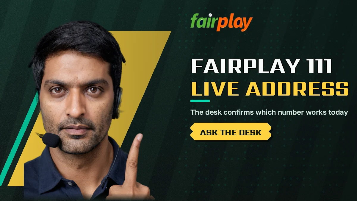 Player opening the FairPlay 111 numbered mirror on a phone before a cricket chase