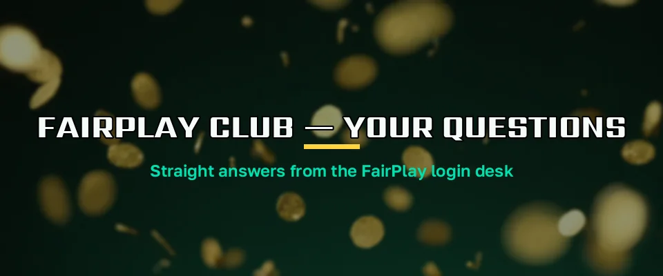 FairPlay Club desk chat answering a player about the fairplay1.club address