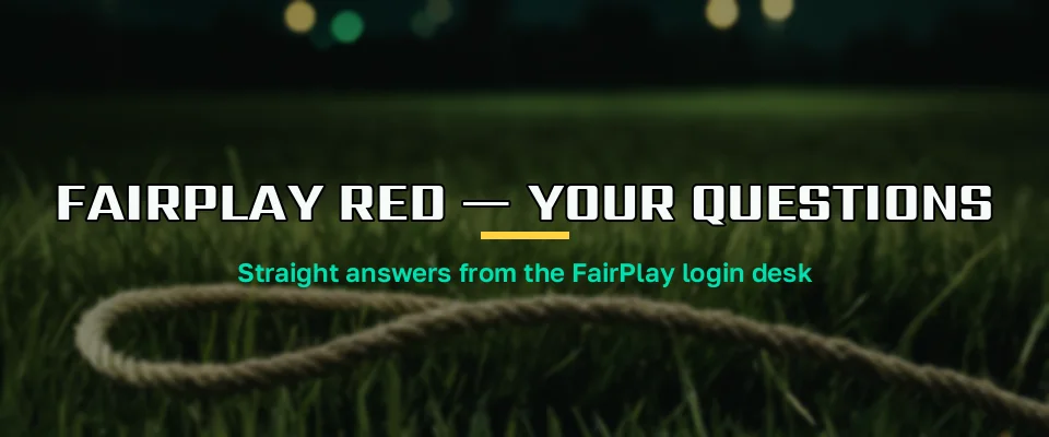Questions players send about the fairplay.red address laid out as chat bubbles