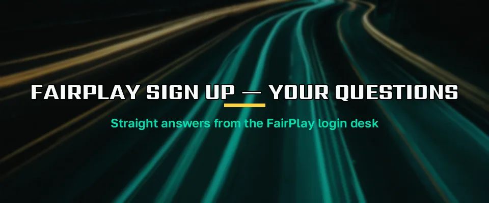Illustrated chat bubbles answering common FairPlay registration questions about OTP and documents